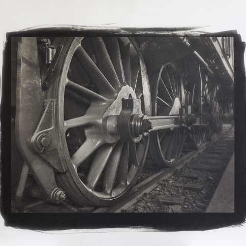 Platinum-Palladium Prints - Train whell