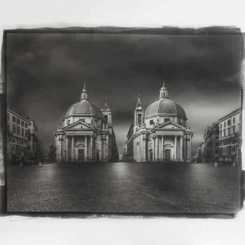 Platinum-Palladium Prints - Piazza del Popolo-Roma